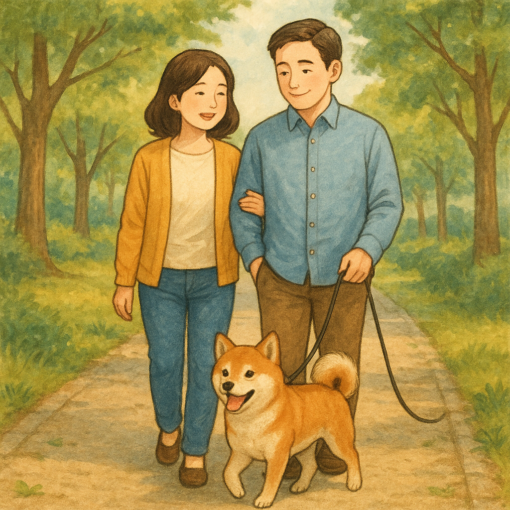 散歩が夫婦に効く理由は、犬が会話のハードルを下げてくれるからだね